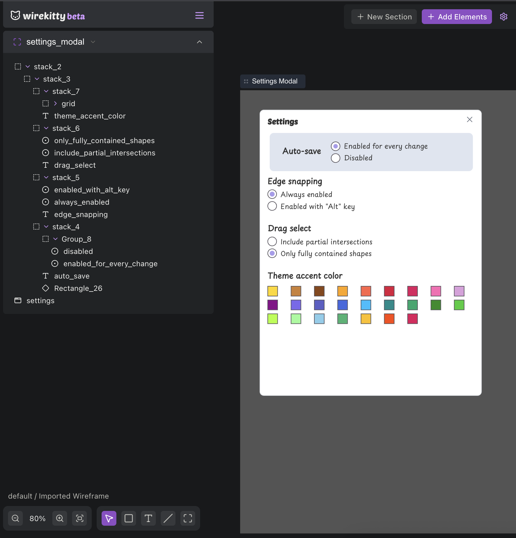 Quick edits in Wirekitty